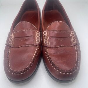 Cole Haan Loafers Country Hand Sewn Brown Leather Slip On VTG Made in Mex Sz 9.5
